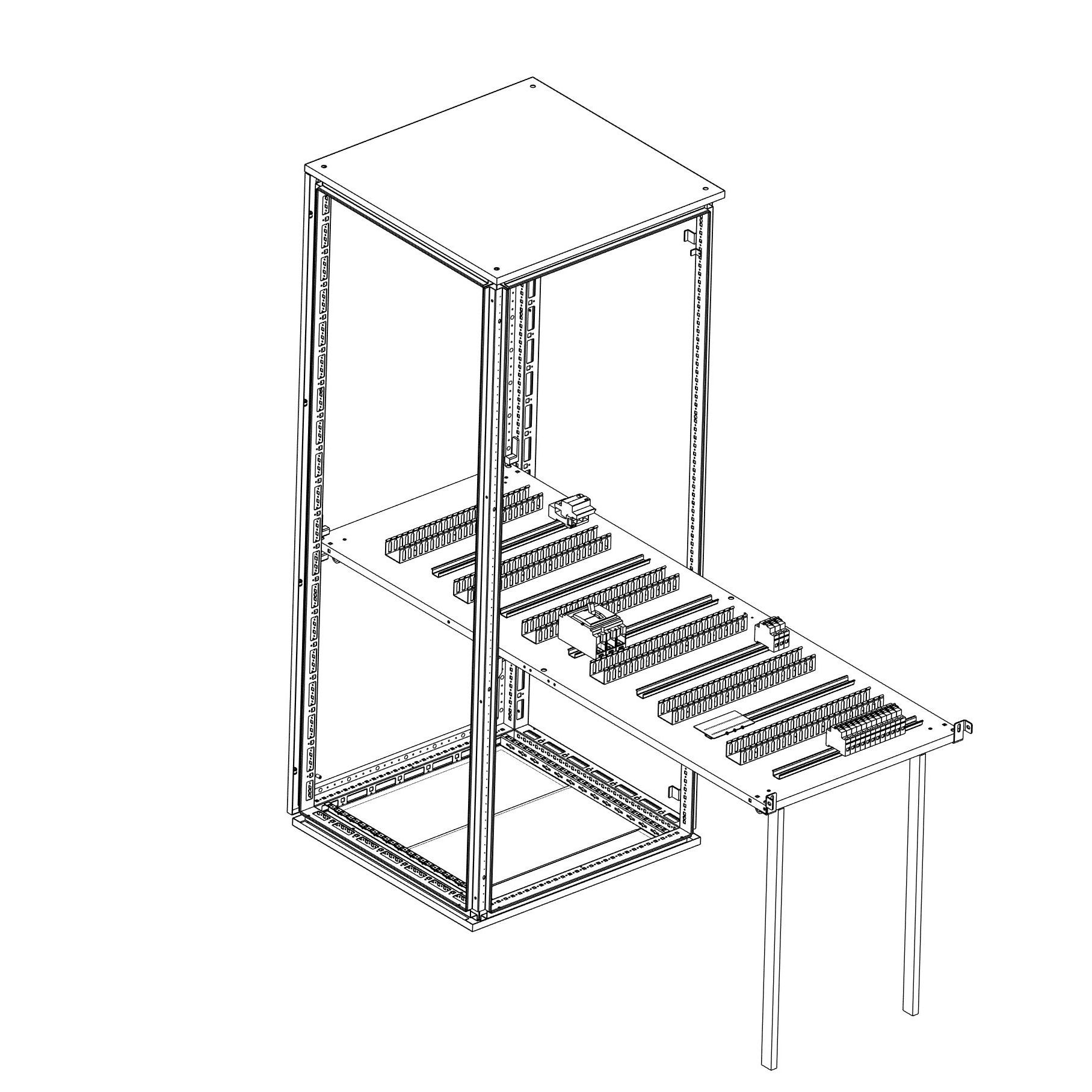 The plate is assembled in the working position